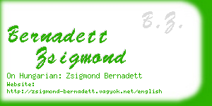 bernadett zsigmond business card